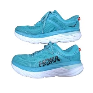 Hoka One One Bondi 7 Women's Running Shoes Sz8 Lighting Blue